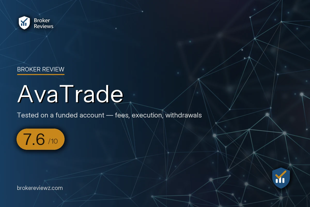 AvaTrade broker review by Broker Reviews, rated 7.6 out of 10