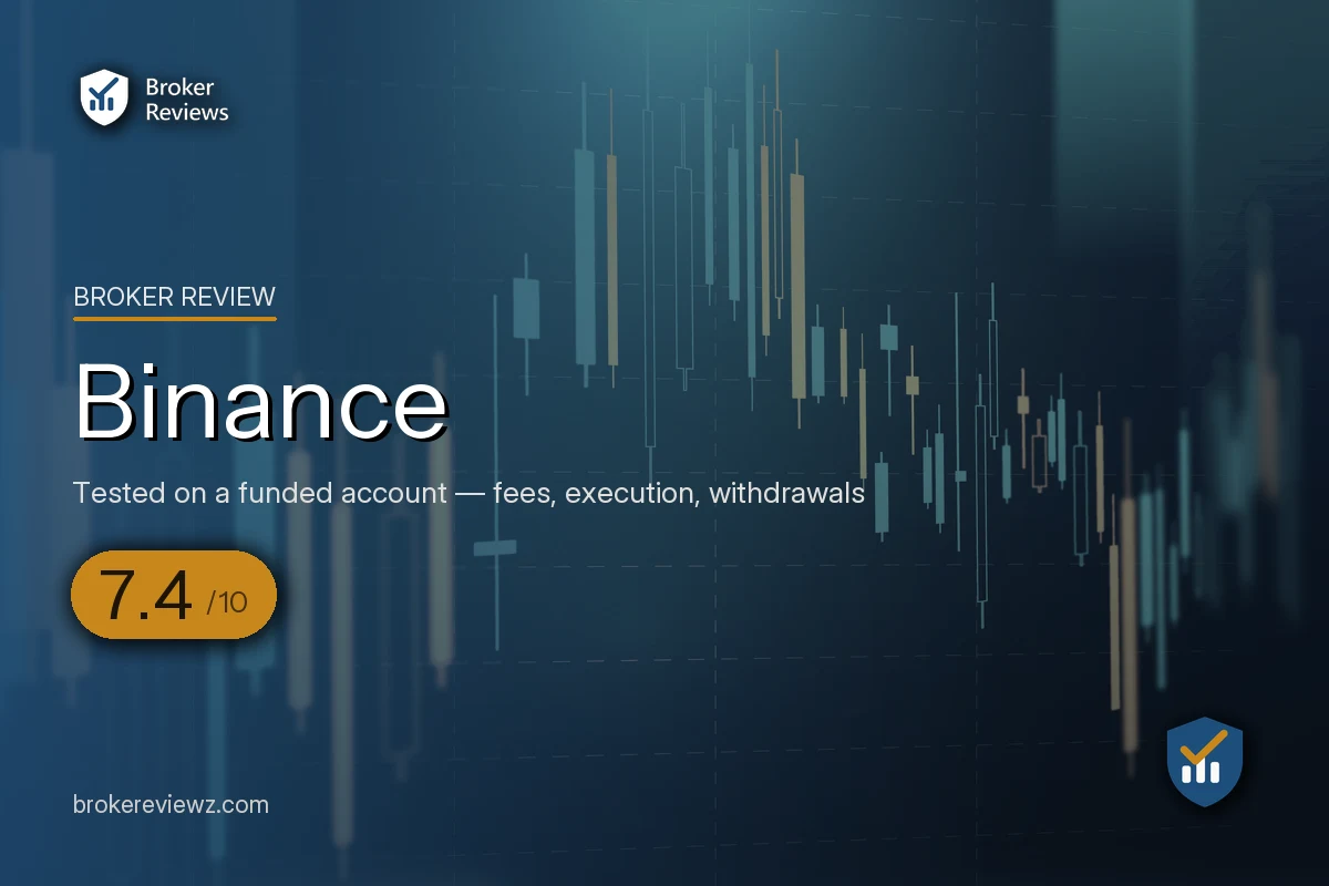 Binance broker review by Broker Reviews, rated 7.4 out of 10