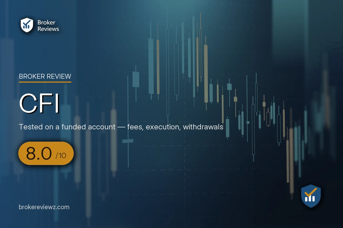 CFI broker review by Broker Reviews, rated 8.0 out of 10
