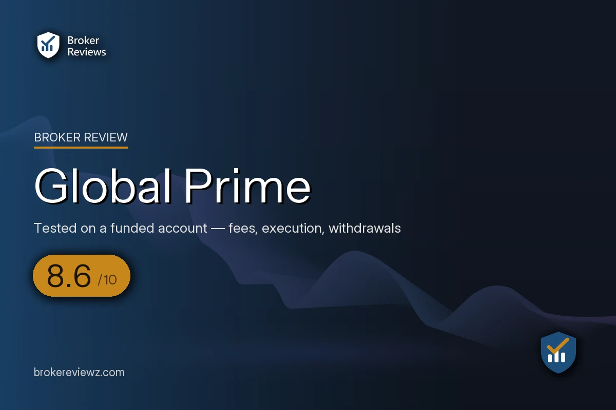Global Prime broker review by Broker Reviews, rated 8.6 out of 10