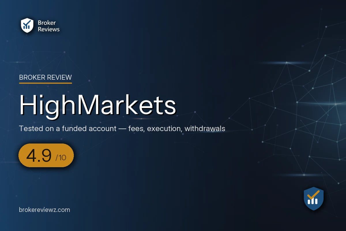 HighMarkets broker review by Broker Reviews, rated 4.9 out of 10