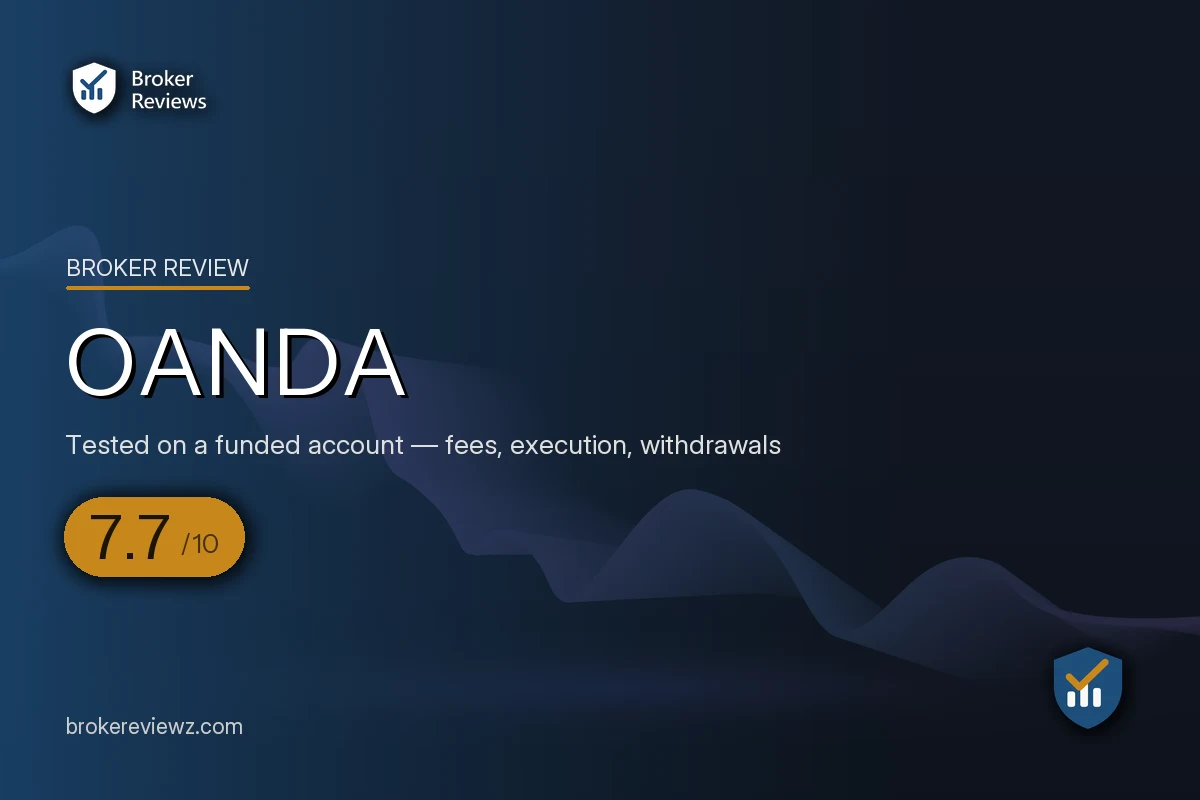OANDA broker review by Broker Reviews, rated 7.7 out of 10