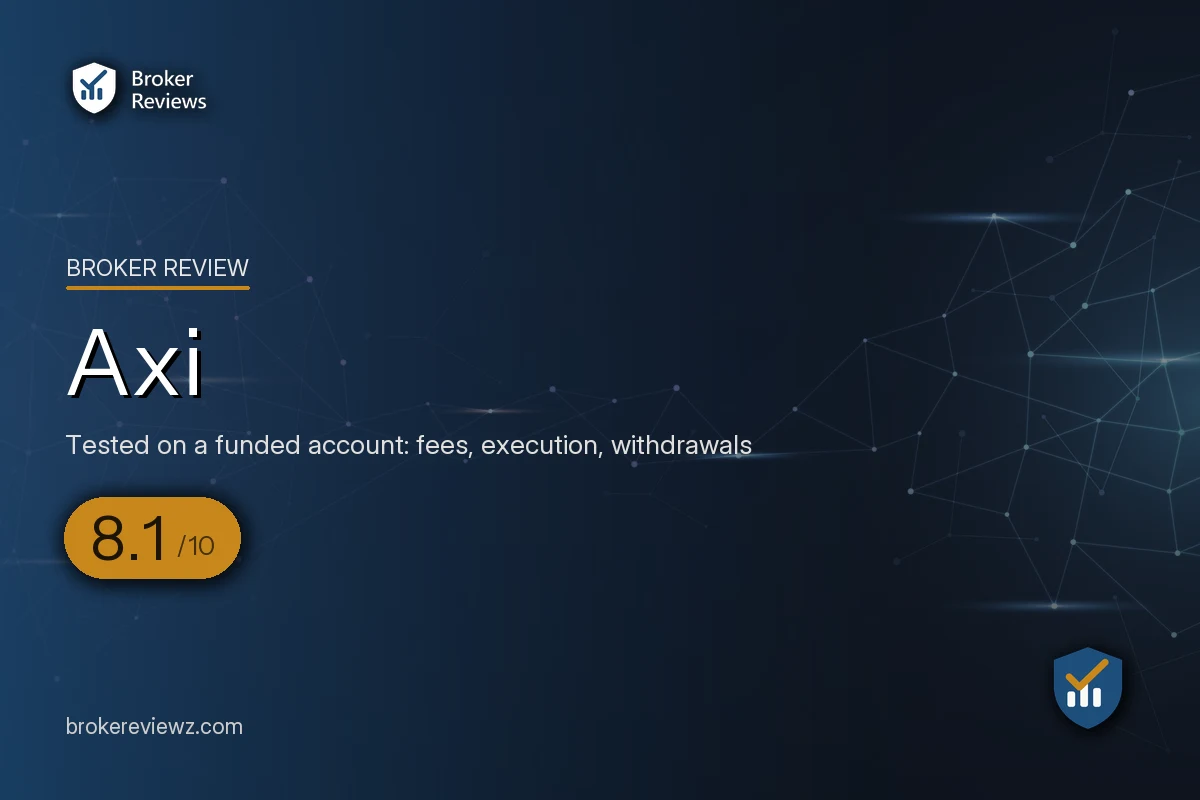 Axi broker review by Broker Reviews, rated 8.1 out of 10