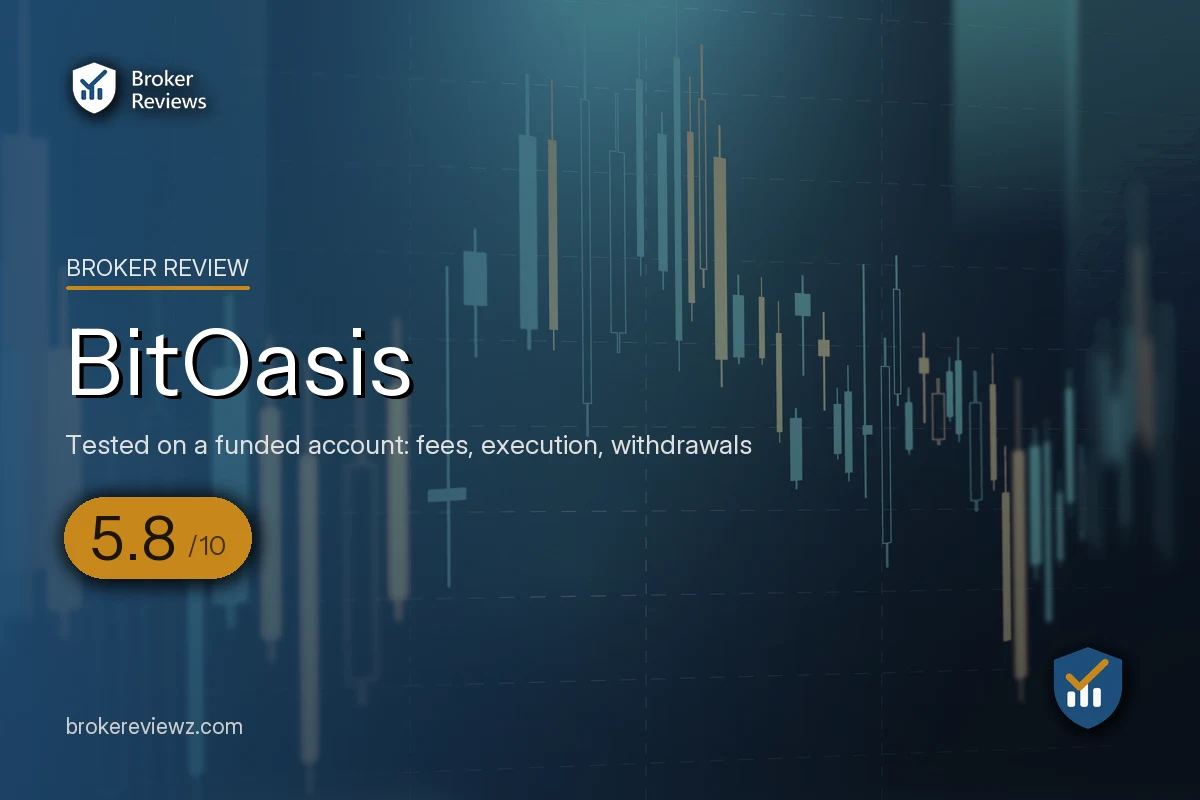 BitOasis broker review by Broker Reviews, rated 5.8 out of 10