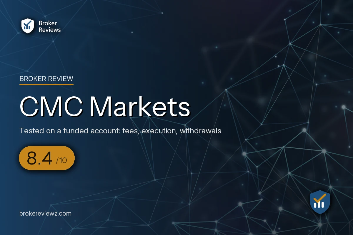 CMC Markets broker review by Broker Reviews, rated 8.4 out of 10