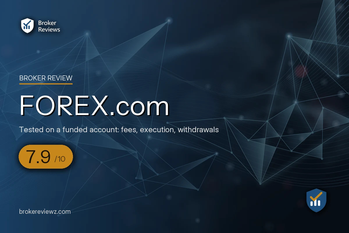 FOREX.com broker review by Broker Reviews, rated 7.9 out of 10