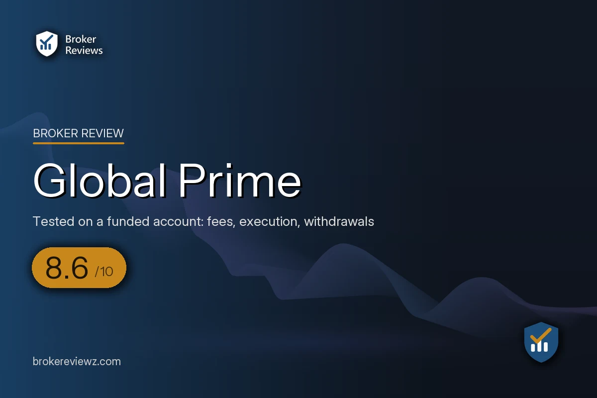 Global Prime broker review by Broker Reviews, rated 8.6 out of 10